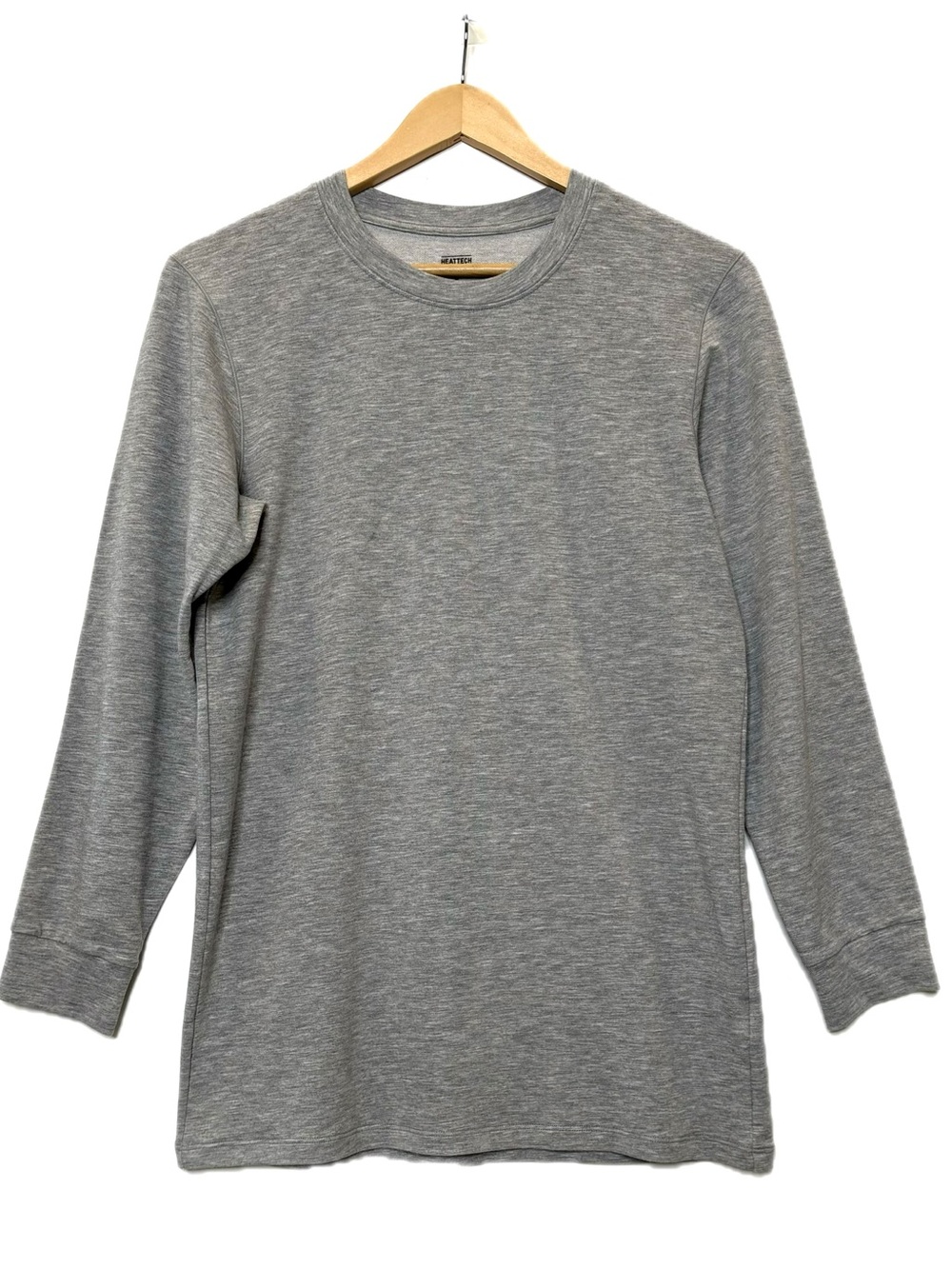 Uniqlo Heattech Long Sleeve Crewneck T-Shirt Mens Size M Heather Grey Unisex